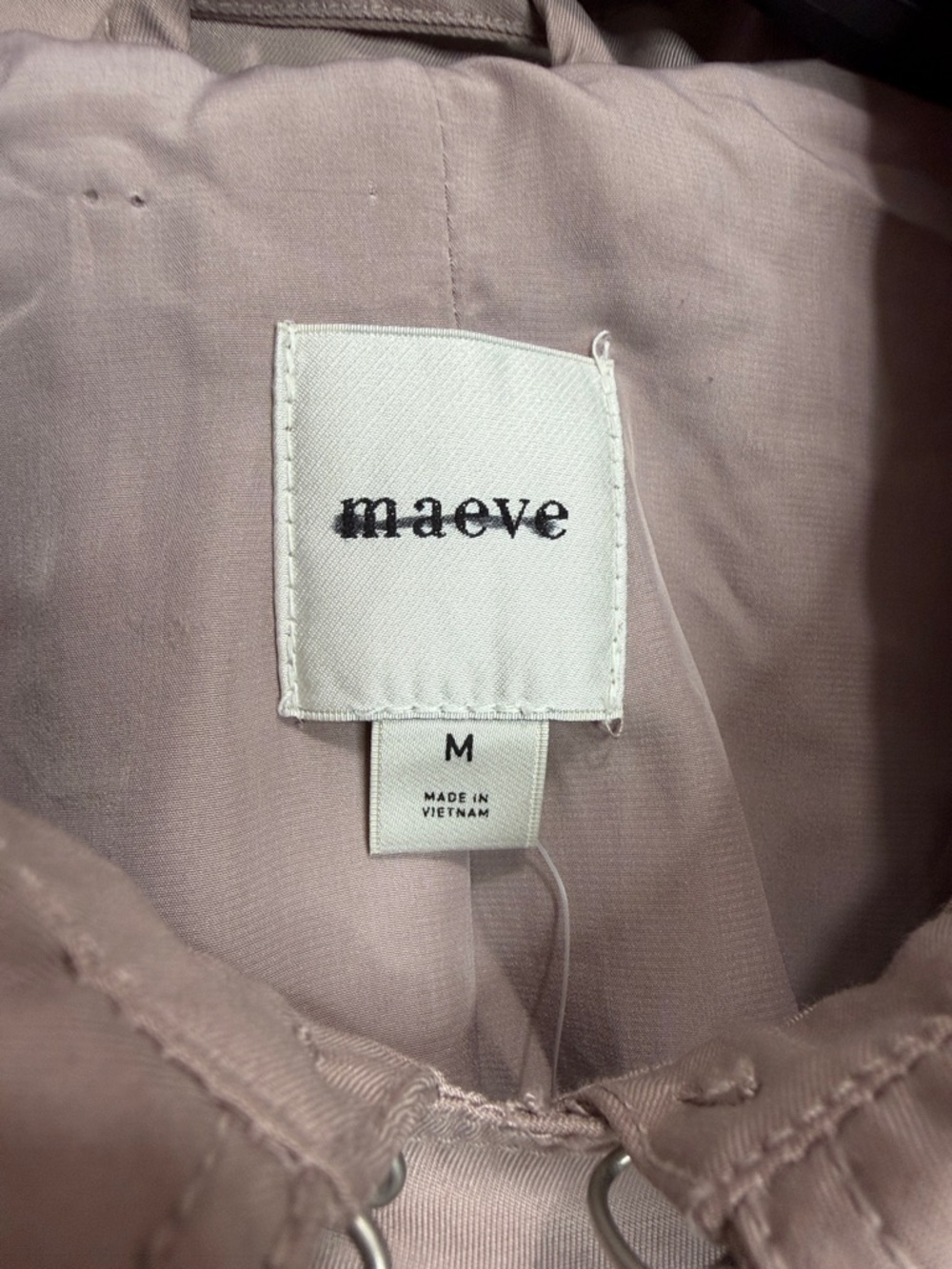 Anthropologie Mauve Trench Coat Lightweight Long Jacket Chic Minimalist. Size M - Picture 6 of 11